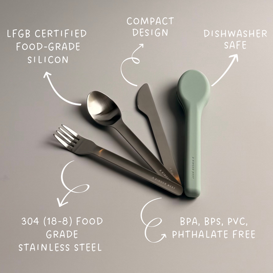 STAINLESS STEEL TRAVEL CUTLERY SET