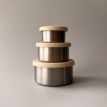 STAINLESS STEEL FOOD STORAGE CONTAINERS (TRIO)